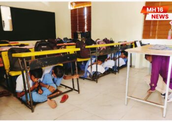 निंबळक शाळेत आपत्ती व्यवस्थापन प्रात्यक्षिक संपन्न झाले.