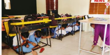 निंबळक शाळेत आपत्ती व्यवस्थापन प्रात्यक्षिक संपन्न झाले.