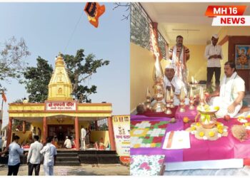 गणपती चौफुला येथे कलशा रोहण सोहळा संपन्न !