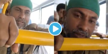 Viral Video : कामावर असताना कंडक्टरने मुस्लीम टोपी घातली म्हणून, हिंदू महिलेने केले असे काही.